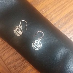 Sterling silver LOVE earrings